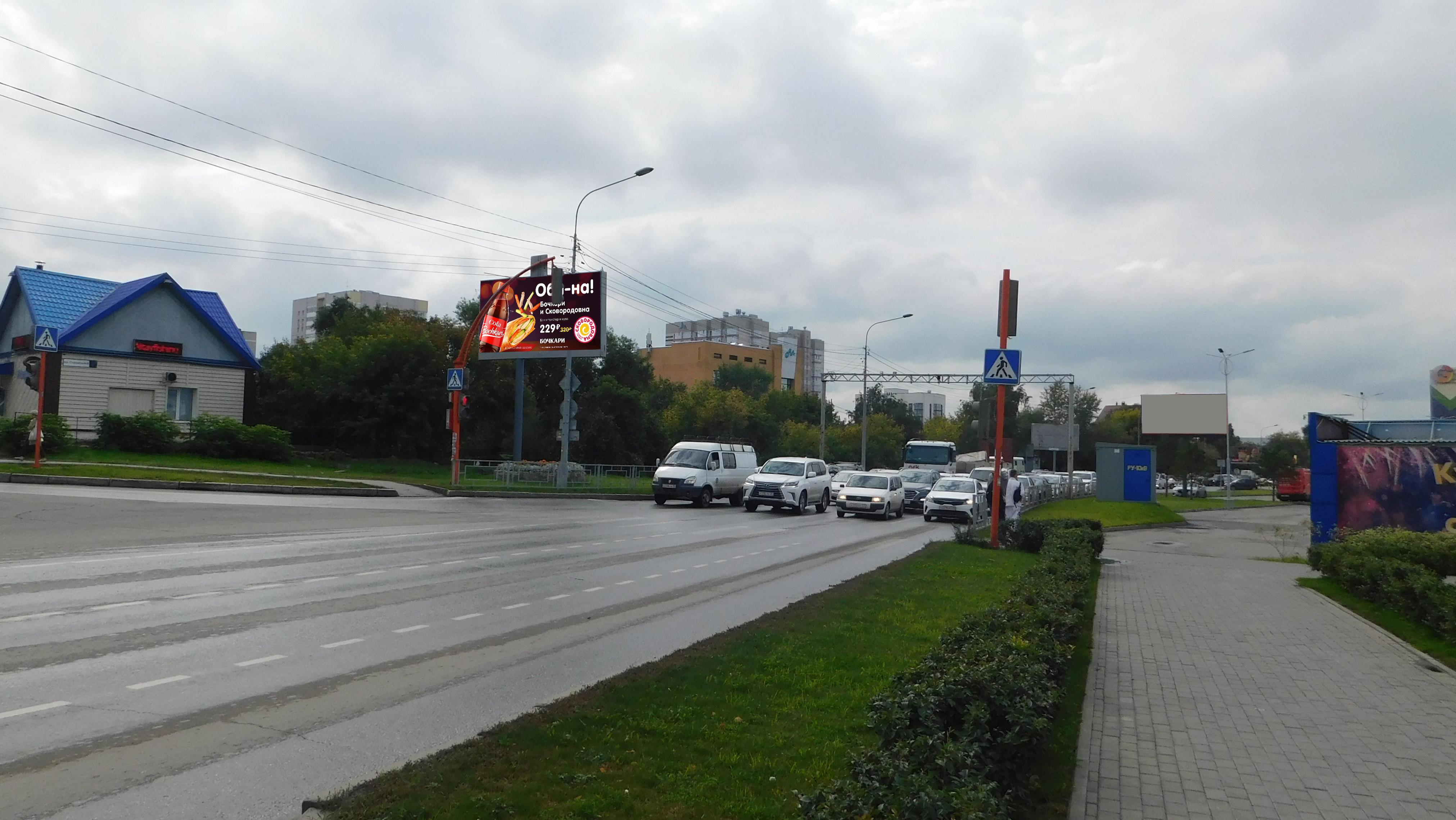 Реклама 3x6 по адресу Строителей пр., 41Б / Ядринцева пер., ТРЦ, БЦ "Galaxy"