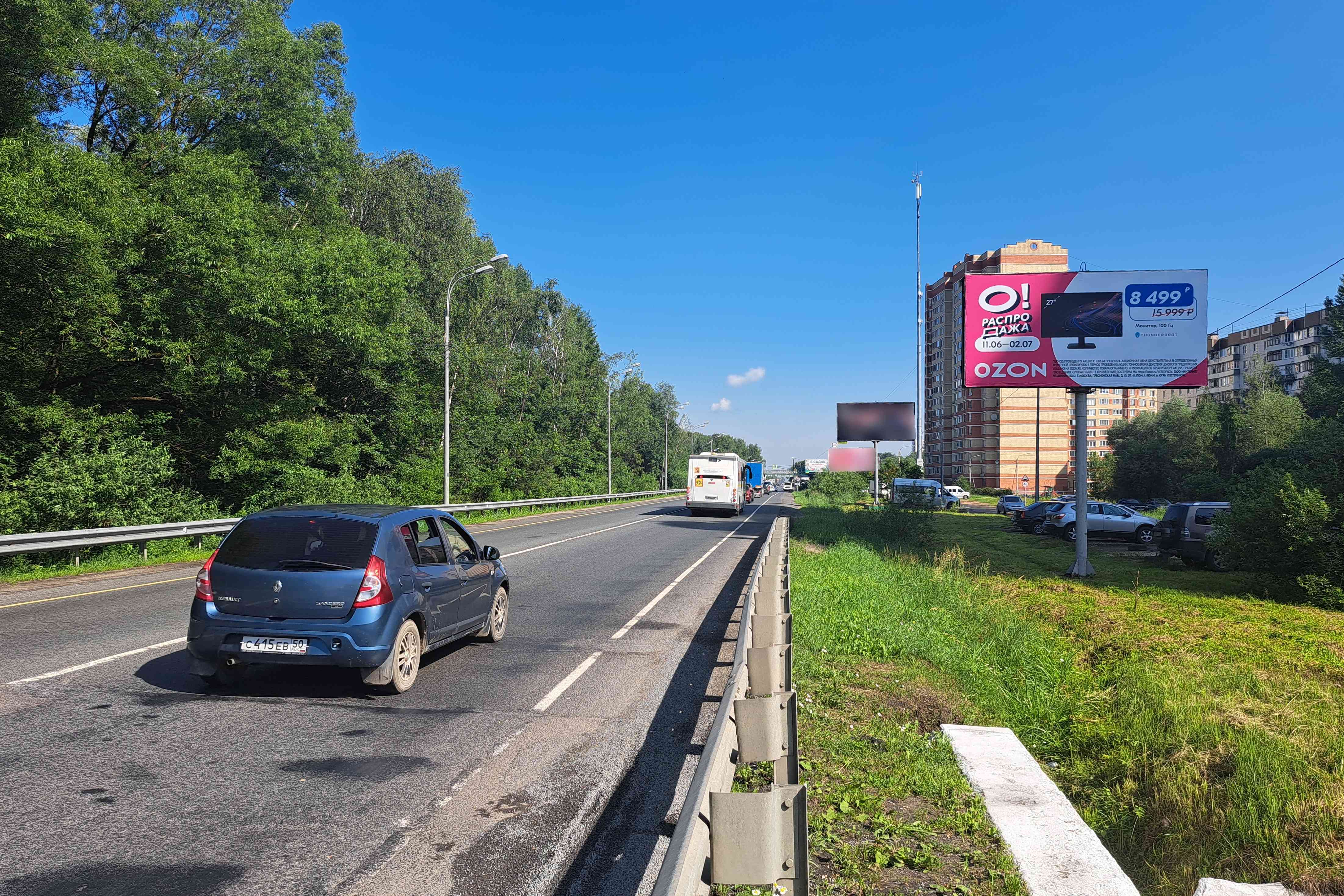 Реклама 3x6 по адресу Ногинское ш., д.12. ( А107, 6км+800м, слева)