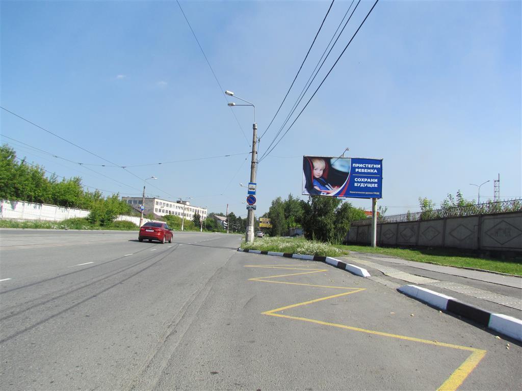 Реклама 3x6 по адресу Индустриальная ул. - Балакинская ул., управление ЖБИ, при подъезде к НТМК