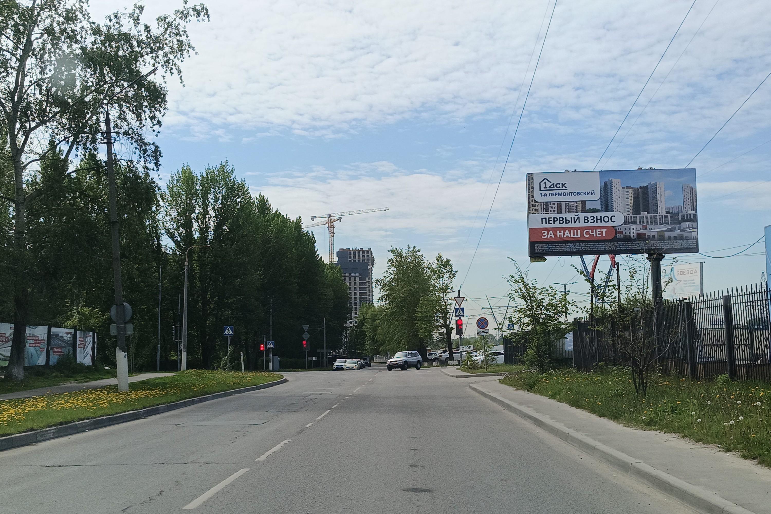 Реклама 3x6 по адресу ул. Строителей, 50 метров до пересечения с ул. Новая