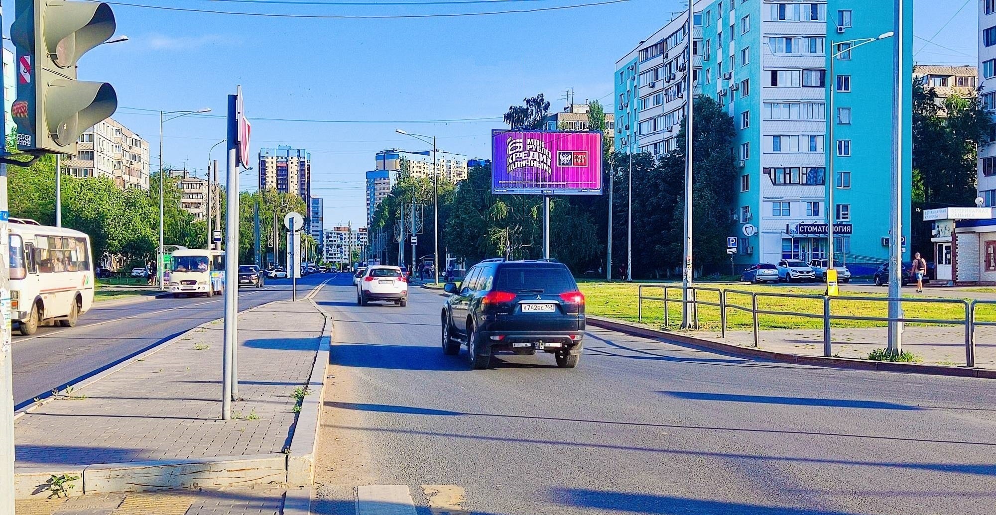 Реклама 3x6 по адресу Георгия Димитрова ул. 75Б / Московское шоссе, (призма) 50 м до светофора, вет.клиника Друг, 420 м от ТЦ ЭльРио