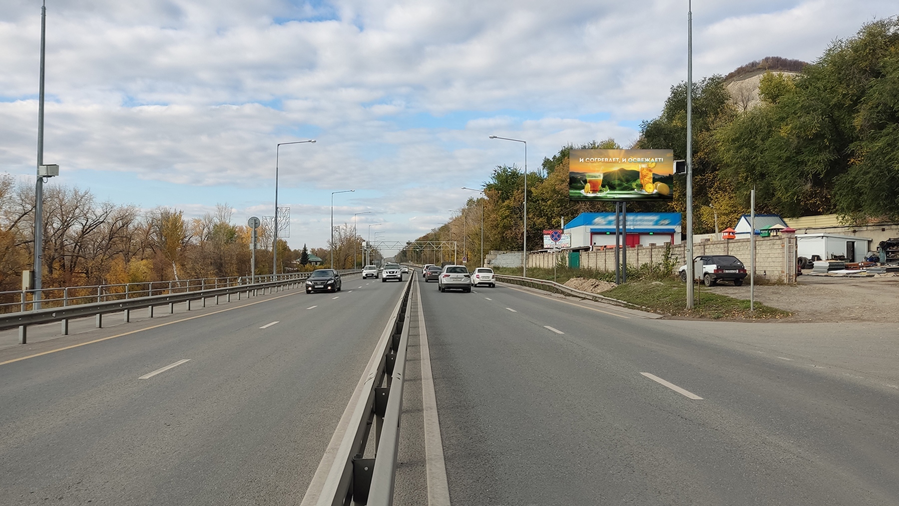 Реклама 3x6 по адресу Красноглинское ш./ Жигули ул. (50 м от АЗС Роснефть, 150 м от поворота на о.Серный и светофора