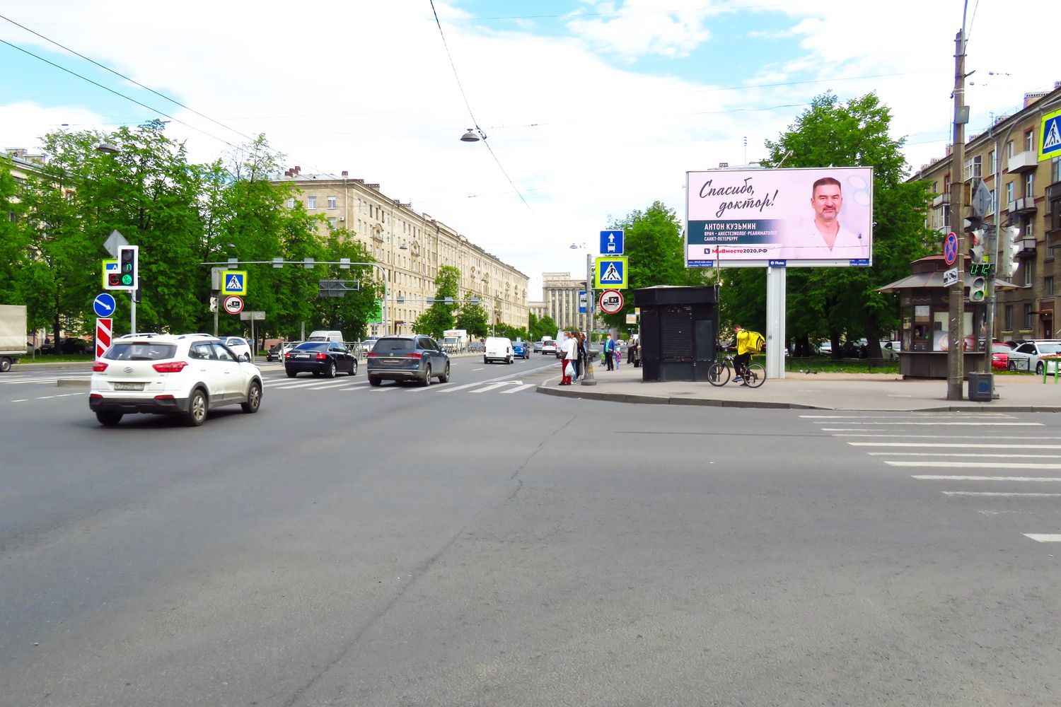 Реклама 3x6 по адресу Ленинский пр. 159 / Варшавская ул. (к Московскому пр.) DIGITAL