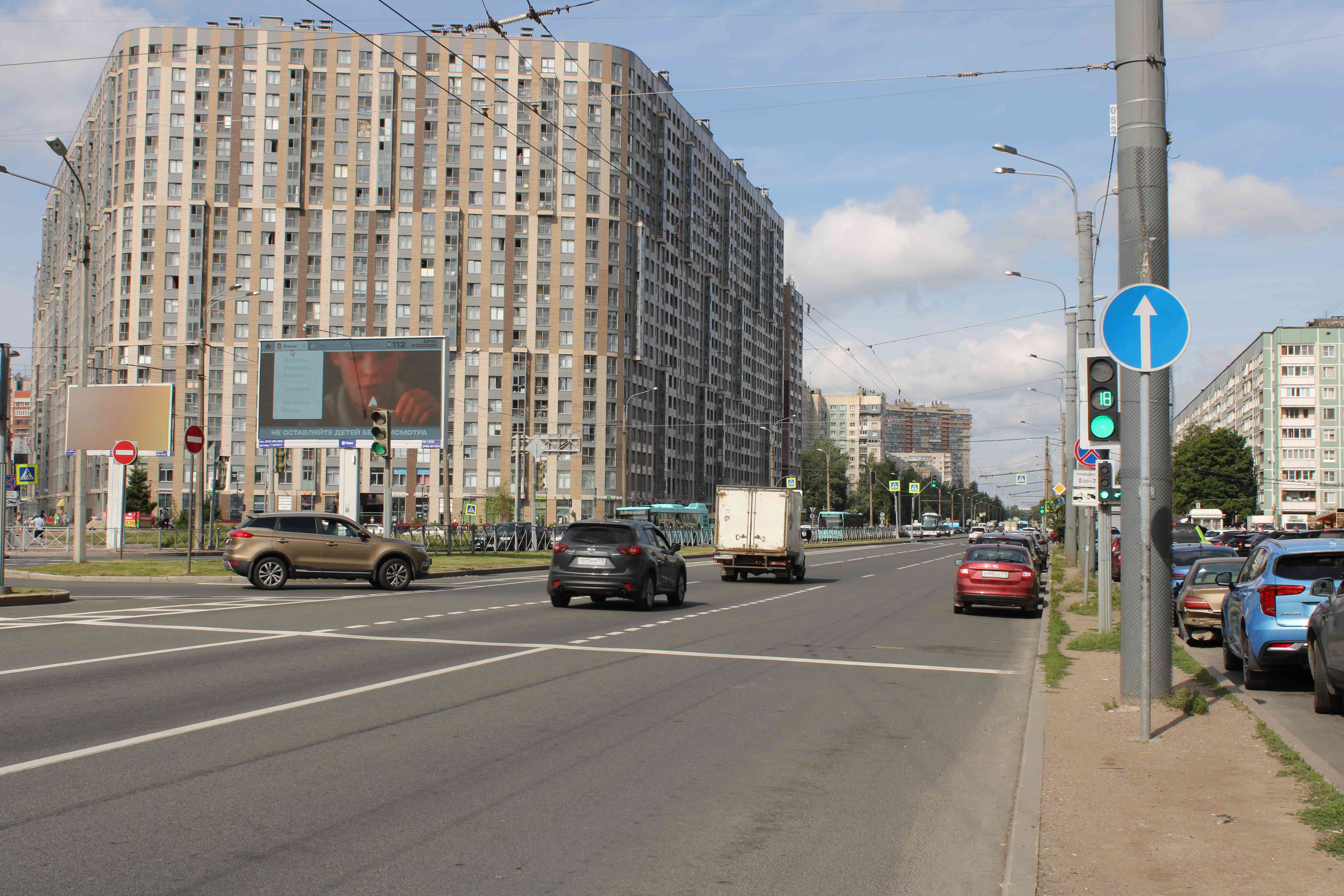 Реклама 3x6 по адресу Просвещения пр. 32 к.1 / Хошимина ул. (р/п к Выборгскому ш.) DIGITAL