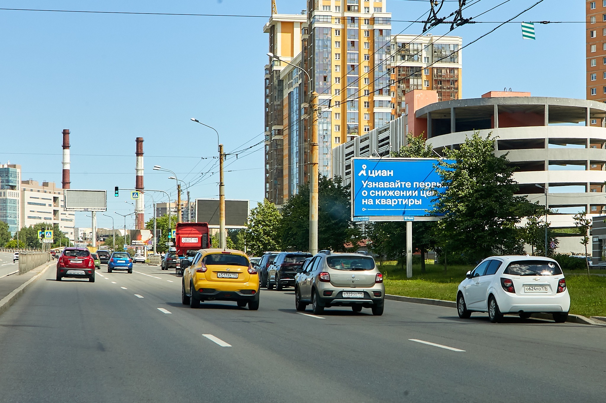 Реклама 3x6 по адресу Кушелевская дор. 3 к.2 (из центра)