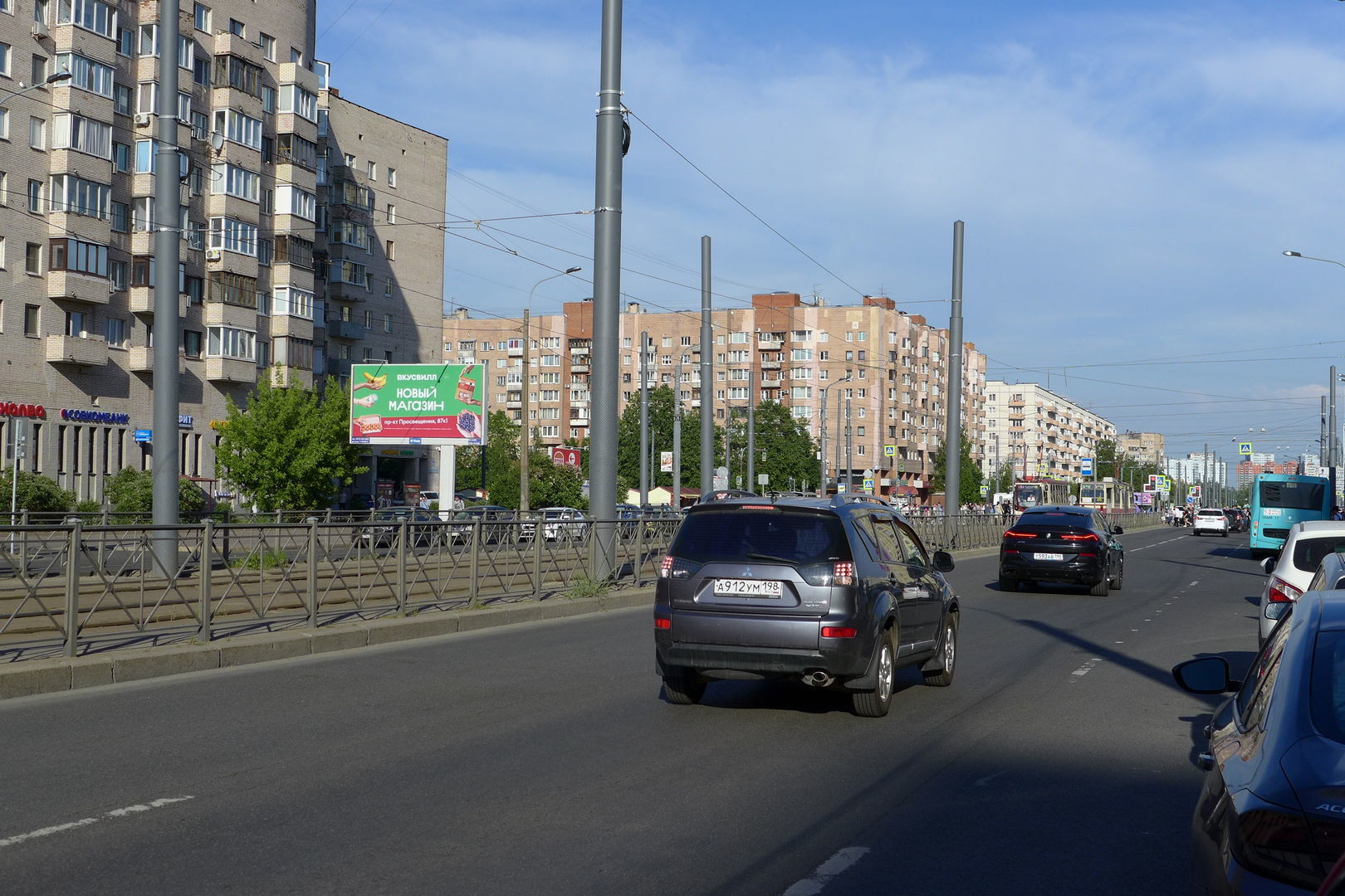 Реклама 3x6 по адресу Просвещения пр. 86 к.1 / ст.м. "Гражданский пр." (к Гражданскому пр.) только ВИНИЛ
