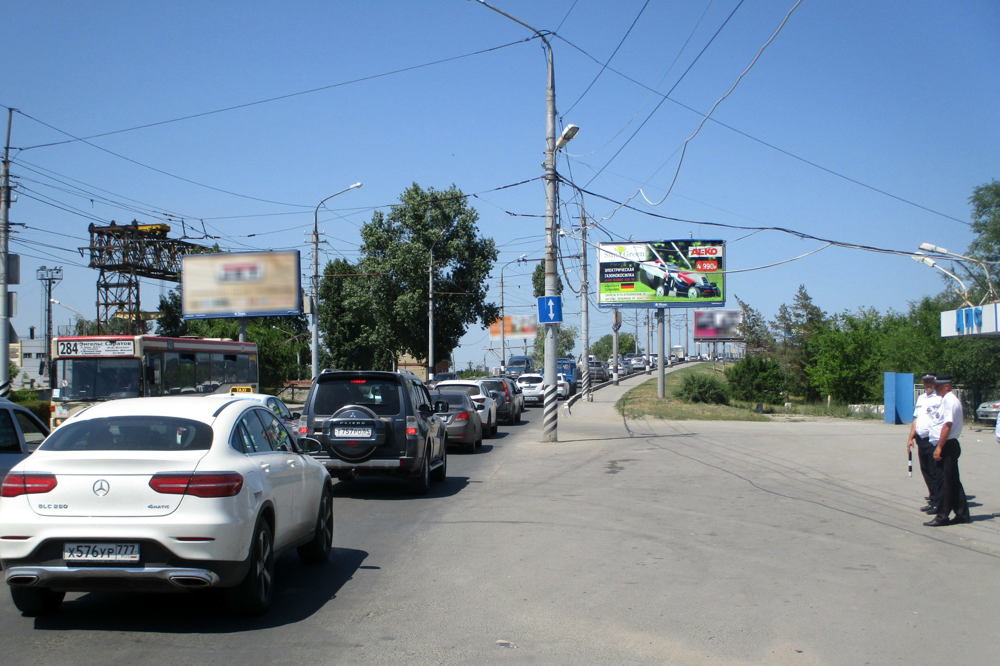 Реклама 3x6 по адресу Энгельс, Лесозаводская ул. (мост, ГАИ)