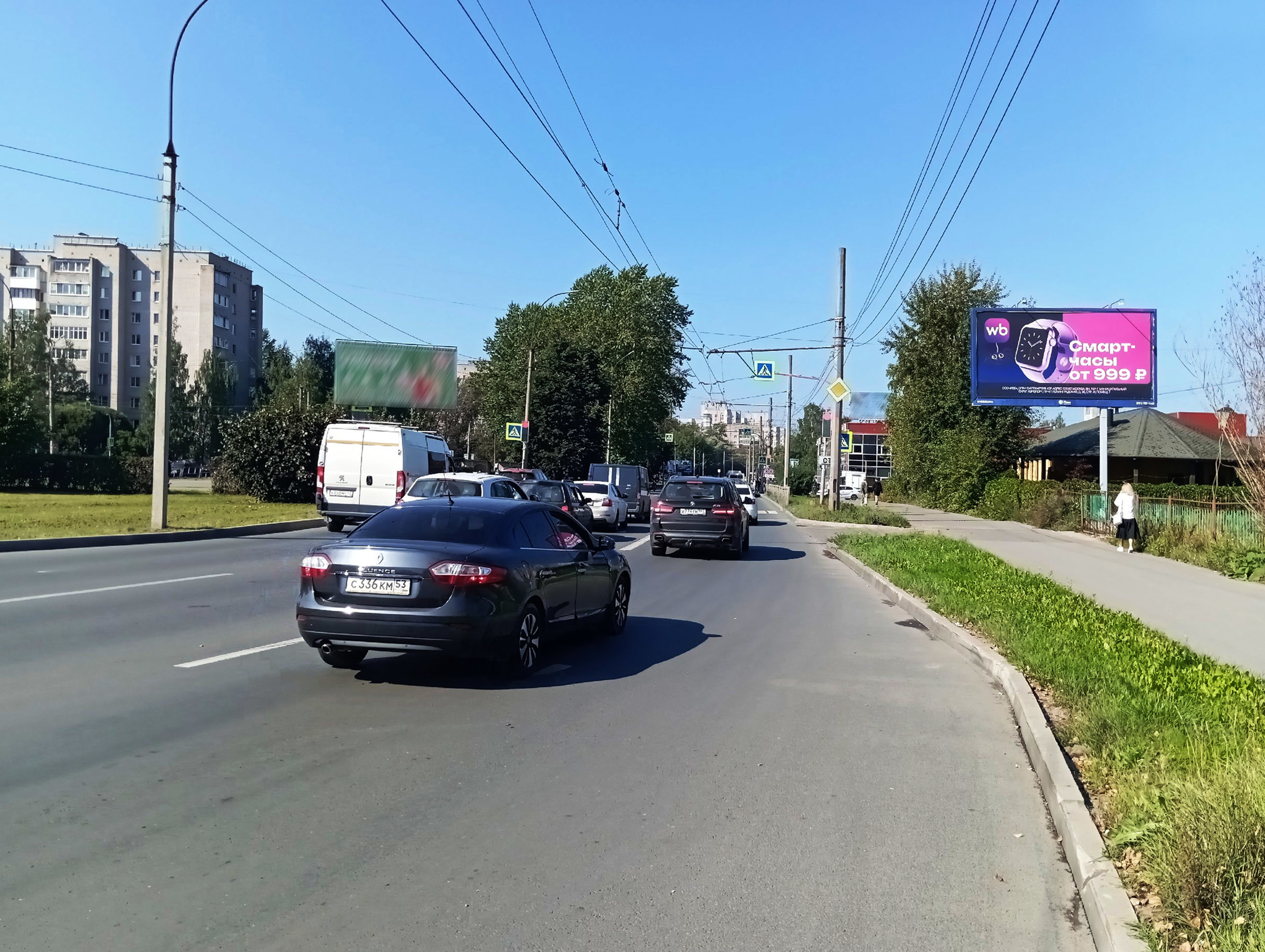 Реклама 3x6 по адресу А. Корсунова пр-т, д.12к (ЗАО "Рыбный двор")