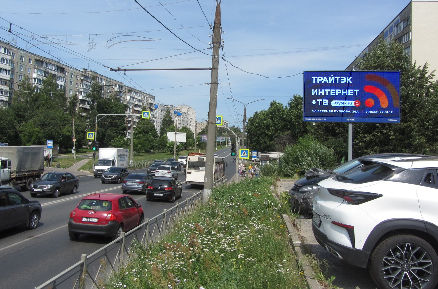Реклама 3x6 по адресу Верхняя Дуброва ул., д. 31 (напротив АТАК) (Digital)