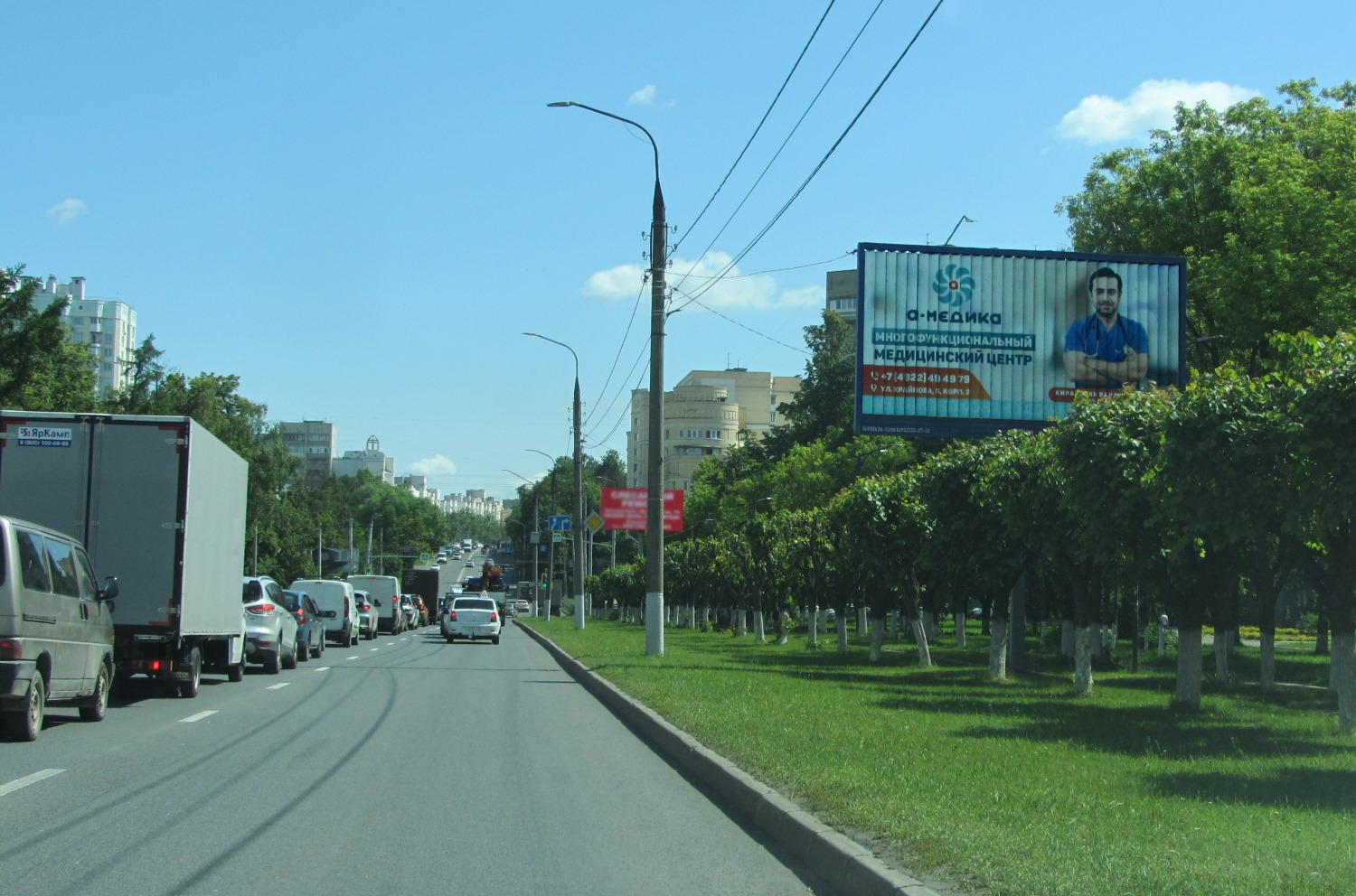 Реклама 3x6 по адресу Московское ш. / 150 м до ул. Верхняя Дуброва, въезд со стороны Москвы (призма)