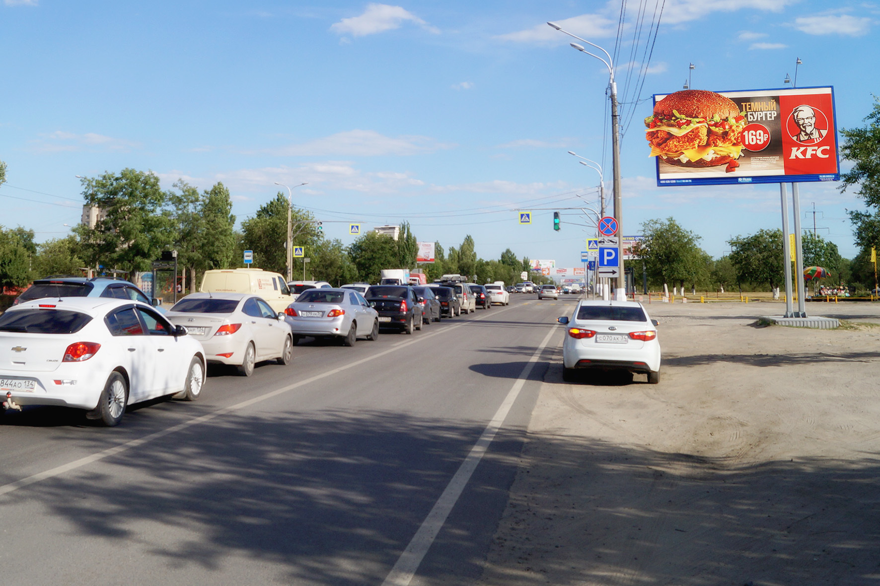 Реклама 3x6 по адресу Историческая ул., д. 181 (поворот на "НАРОДНУЮ ЯРМАРКУ")