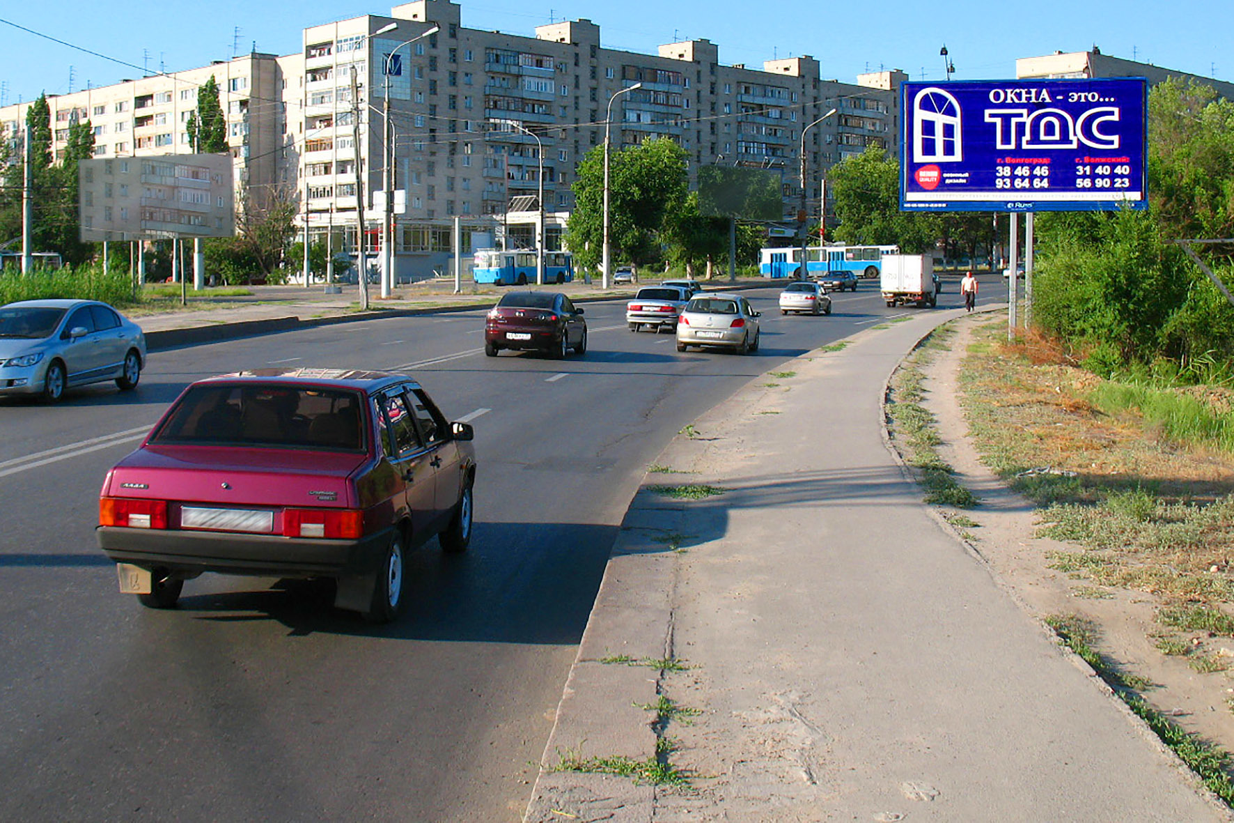 Реклама 3x6 по адресу Н. Отрады ул. (Гостиница "КАСКАД") въезд в Волгоград с стороны Волжского