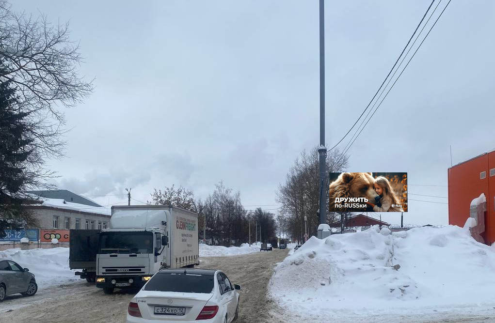 Реклама 3x6 по адресу Ломоносова ул., после Х с ул. Карла Маркса, (светофор), поз. 2
